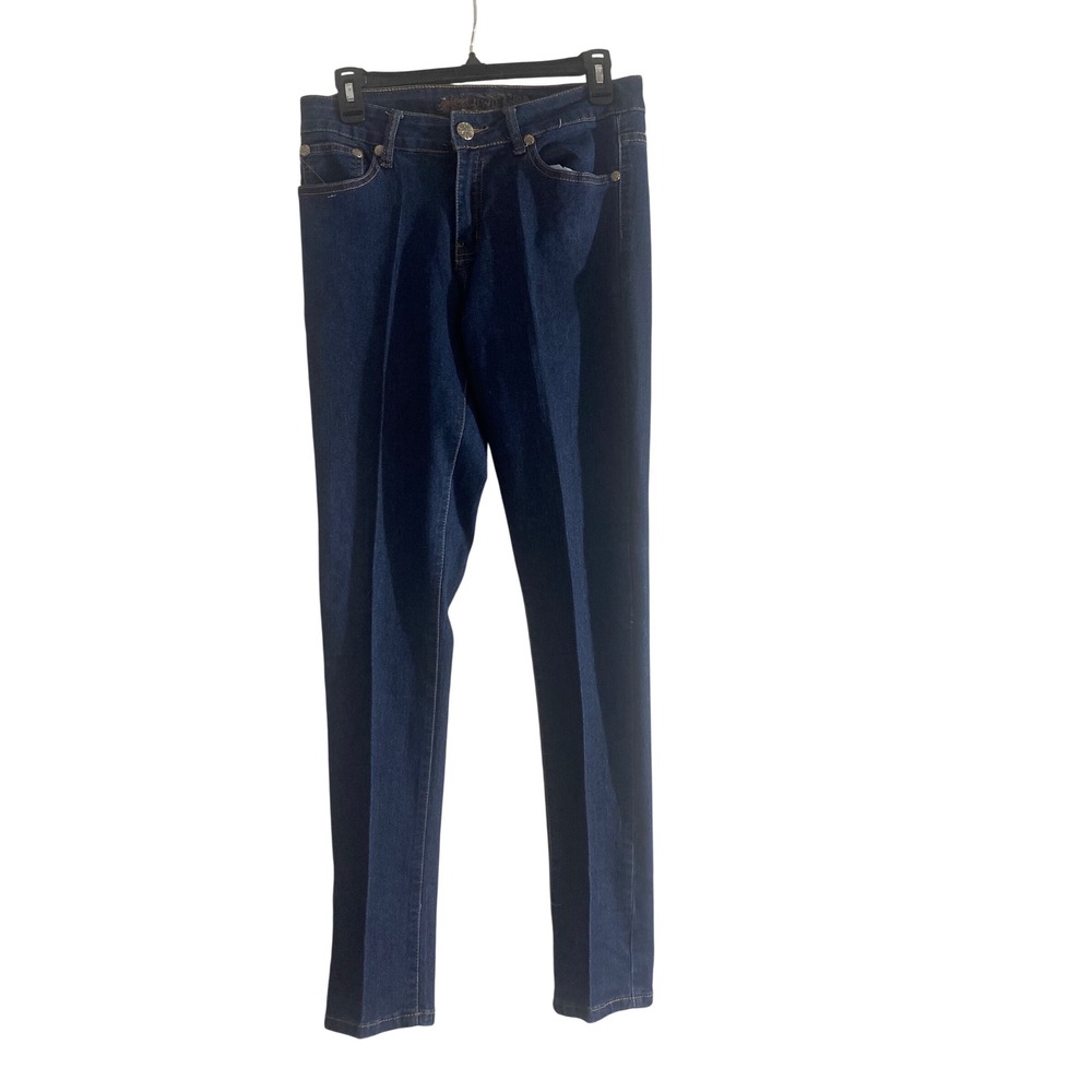 UWD Skinny Jeans Womens 11 Dark Blue Excellent Stretch Denim Creased Slim Fit